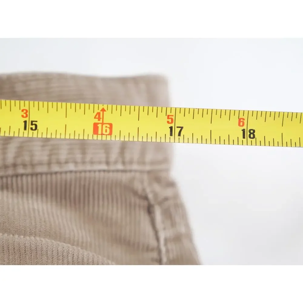 J. Crew 484 Slim Fit Corduroy Pants Mens 33 X 30 Khaki Tan 100% Cotton